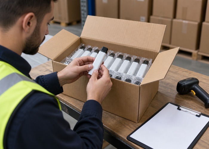 Disposable Vape Inbound Carton Verification Checklist workbench checklist scene