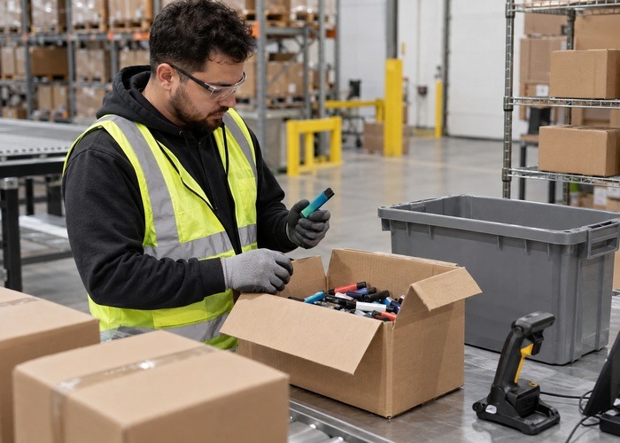 Disposable Vape Return-to-Supplier Intake Guide storage and inventory review scene